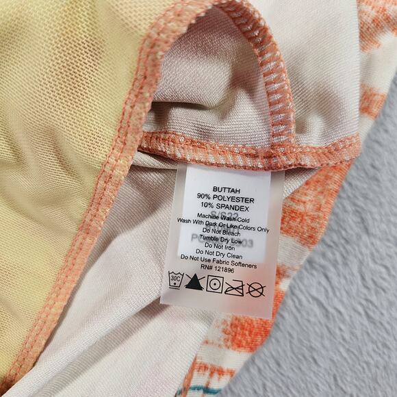 Title Nine Womens Skort Large Golf Tennis Activewear Orange Aztec Preppy Buttah - Picture 5 of 11